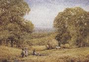 henry john sylvester stannard Children at the Edge of a Hay field (mk37) oil painting artist